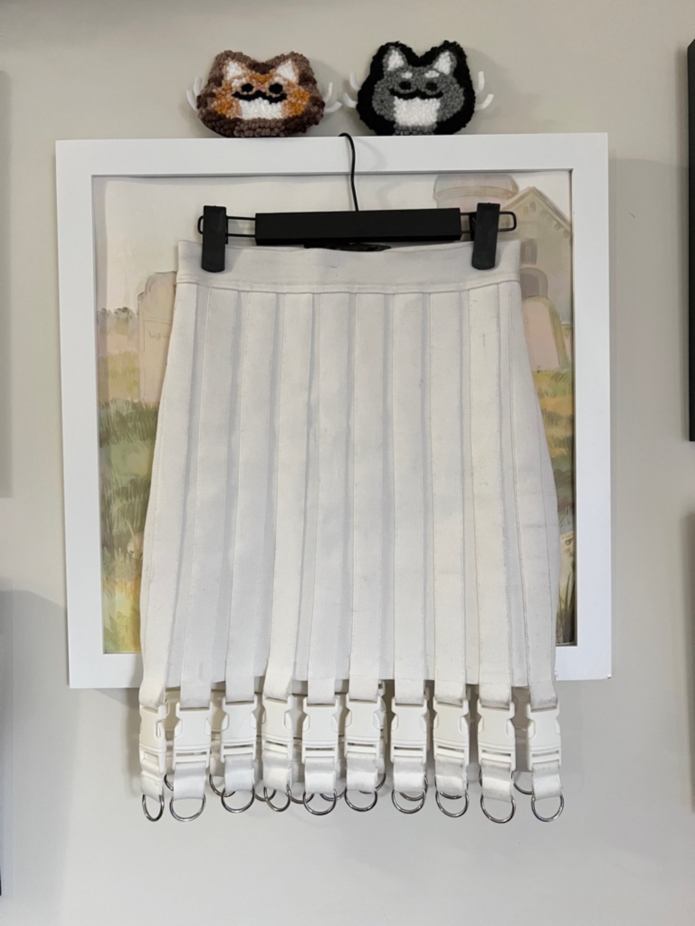 Bandage buckle mini skirt